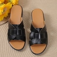 thumbnail image 7 of AXXD Black Shoes for Women Sandals Wedge Summer Beach Trendy Mothers Day, 7 of 7