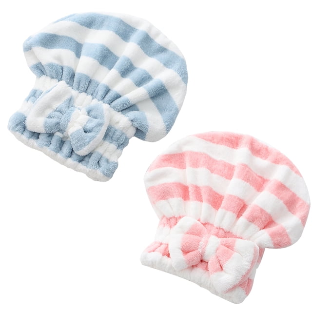 Turbante de pelo de secado rápido para cabello mojado, con pajarita