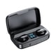 thumbnail image 1 of Injueey IPX7 Pantalla de alimentación a prueba de agua Auriculares compatibles con Bluetooth con estuche de carga Auriculares inalámbricos Cables de audio/vídeo Negro, 1 of 6