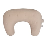 Boppy Nursing Pillow Luxe - Ergonomic Bottle & Breastfeeding Pillow with High Lift & Firm Support - Water-Resistant with Washable Cotton Muslin Cover - Baby Safety Alliance Verified - Oatmeal