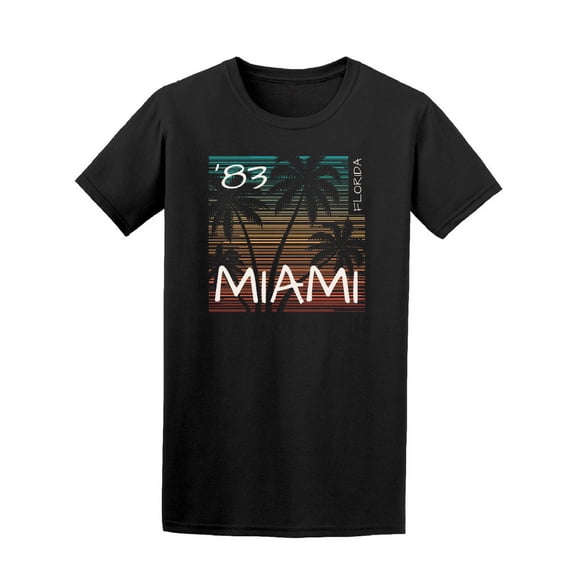 Miami Florida '83 Green to Red T-Shirt Men -Image by Shutterstock, Male Medium