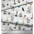 thumbnail image 3 of Soimoi Polyester Crepe Fabric Ghost,Skull & Witch Halloween Print Sewing Fabric Yard 42 Inch Wide, 3 of 3