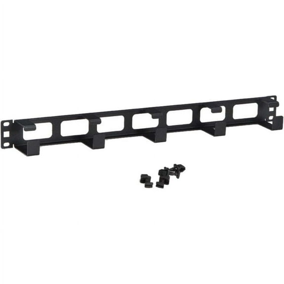 Kendall Howard 1U Tool-less 5X D-Ring Cable Manager - Black Powder Coat - 1 Pack