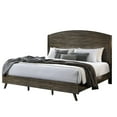 thumbnail image 2 of Benjara Roxy Queen Size Bed, Curved Panel Headboard, Walnut Brown Rubberwood, 2 of 5