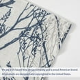 thumbnail image 4 of DriftAway Tree Branch Linen Blend Abstract Ink Printing Lined Thermal Insulated Window Curtain Valance Rod Pocket, 52" x 24" Plus 2" Header, Blue, 4 of 8