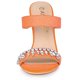 thumbnail image 3 of Sandalias de Tacón de Aguja Allegra K con Diamante de Imitación Brillantina naranja 36, 3 of 7