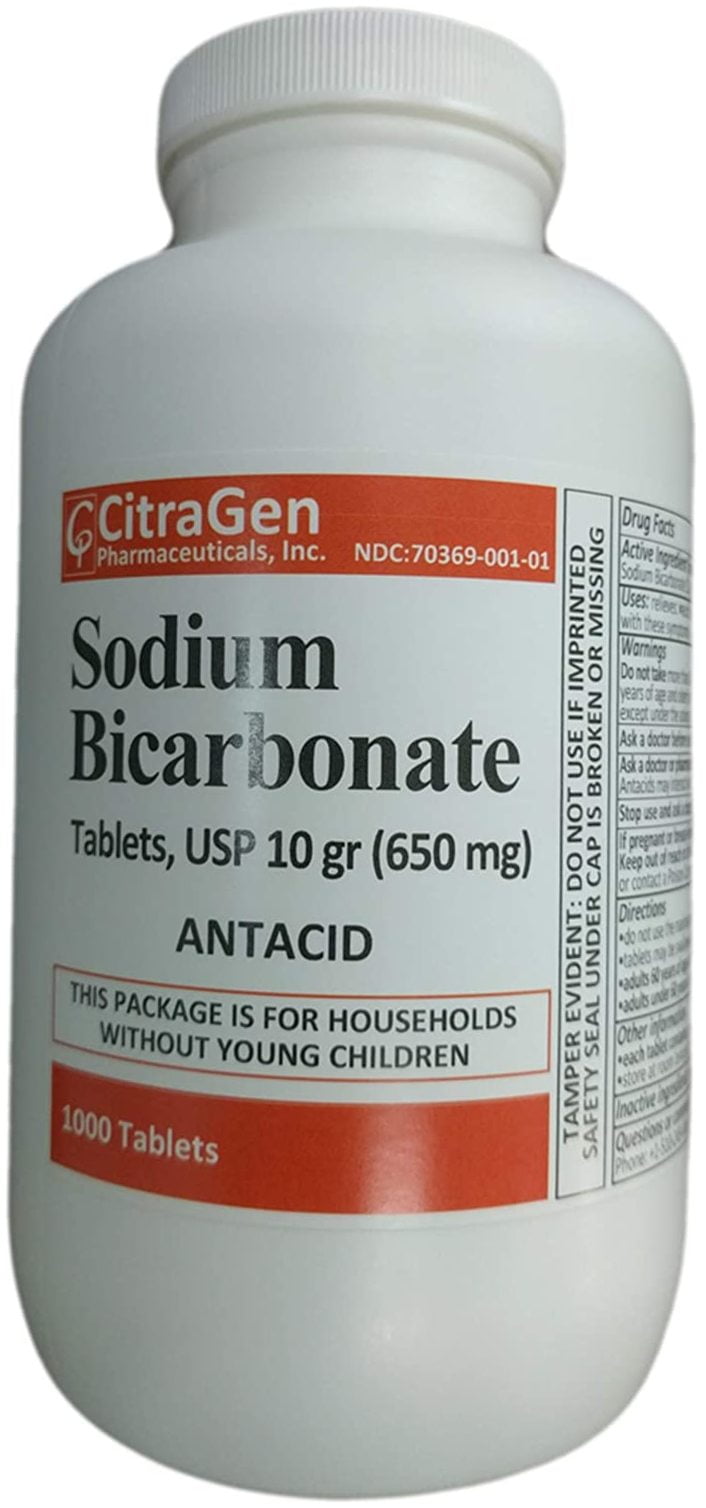 Antacids Sodium Bicarbonate Tablets Usp 650 Mg (10 Grains), 1000 Count