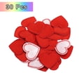 thumbnail image 3 of Uxcell 30 Pcs Heart Shaped Iron on Patches Embroidered Sew Patches Appliques for Clothing Repair Red 1.57"x1.38", 3 of 5