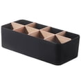 thumbnail image 4 of VONKY Partition Ladder Layered Detachable Partition Wide Application Large Capacity Plastic Storage Box Organizers Storage Black Rectangular 8-cell 5Set, 4 of 6