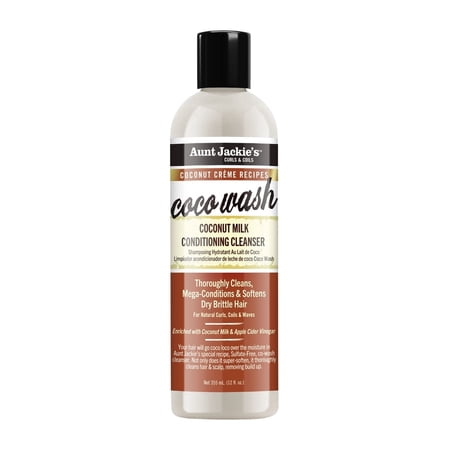 Aunt Jackie's Coco Wash Coconut Milk Conditioning Cleanser, 12 oz