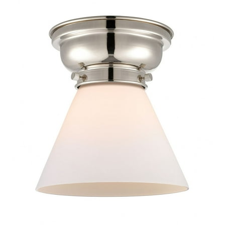 623-1F-PN-G41-Innovations Lighting-Cone - 1 Light Flush Mount In Industrial Style-7.4 Inches Tall and 7.75 Inches Wide-Polished Nickel Finish-Matte