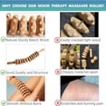 thumbnail image 5 of XIRQI Wood Roller for Stomach Cellulite,Wooden Therapy Massage Tools for Body Shaping,Wood Rolling Massager Stick for Back Pain Relief,Muscle Knots,Lymphatic Drainage, 5 of 5