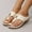 White, variant on HAOTAGS Wedge Sandals for Women Vintage Comfortable Shoes with Arch Support Black Size 6
