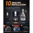 thumbnail image 4 of Nilight 9005/HB3 H11/H9/H8 LED Headlight Bulbs High and Low Beam LED Headlights Combo 6000K Cool White IP67 Plug and Play 4-Pack, 4 of 6