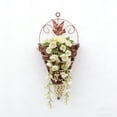 thumbnail image 5 of Rattan Hanging Planter Baskets,Cone Shaped Woven Hanging Flower Pot Retro Farmhouse Metal Wall Fence Hanging Planter Wall-Mounted Plant Pot Holder for Home Garden Decor, 5 of 7