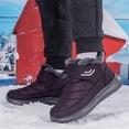 thumbnail image 6 of YOURDIARY Women Snow Boots Winter Warm Outdoor Waterproof Fabric Hiking Ankle Boots Slip-ons Purple, 6 of 7
