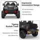 thumbnail image 4 of Coche eléctrico infantil 24V 4WD de 2 plazas - Camión volquete con pala y cama eléctrica - Control remoto, luces LED, música inalámbrico - Regalo ideal para niños y niñas - Color negro, 4 of 8