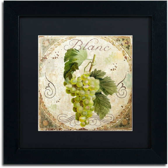 Trademark Fine Art "Tuscany Table Blanc" Canvas Art by Color Bakery Black Matte, Black Frame