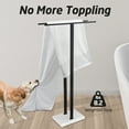 thumbnail image 3 of KES Black Standing Towel Rack, 37" H (Equal Height) Towel Stand with Marble Base, Free Standing Towel Racks for Bathroom Floor, 18/8 Stainless Steel, WMBTR005BK, 3 of 9