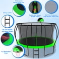 thumbnail image 3 of Cochan Outdoor Trampoline 16 FT with Sprinkler and Lights, Backyard Recreational Pumpkin Trampoline for Kids, 3 of 7