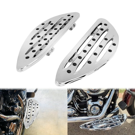 Chrome Front Driver Stretched Floorboards For Harley Softail Fat Boy Standard