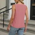 thumbnail image 4 of Birdeem Débardeur pour Femmes Col Rond Sans Manches avec Découpes Blouses, 4 of 12