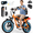 Orange, variant on V101 Electric Bike for Adults & Teens 750W Peak 1500W, 28MPH, 48V 13Ah Battery, 16"x4.0" Fat Tire E-Bike, 7-Speed, Dual Suspension, All-Terrain Ebike Green with Phonebag & Lock