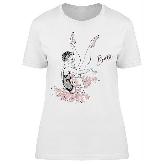 Ballerina Ballet Dancer Pose T-Shirt Women -Image by Shutterstock, Female x-Large