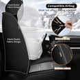 thumbnail image 4 of JIAMAOXIN Car Seat Covers Full Set Fit for Kia Cadenza 2014-2019 with Airbag Compatible, Waterproof Breathable Leather Automotive Seat Cushions Protector Accessories(Black+Gray), 4 of 5