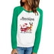 thumbnail image 1 of Camisas de manga larga ligeras con cuello redondo de Navidad para mujer Camisas de túnica de otoño para mujer Tops de otoño Pompotops  FGAJ10257, 1 of 6