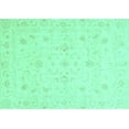 thumbnail image 1 of Ahgly Company Machine Washable Indoor Rectangle Oriental Turquoise Blue Traditional Area Rugs, 2' x 3', 1 of 4