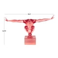 thumbnail image 3 of 19" x 13" Pink Resin Tinted Posing People Sculpture, by DecMode, 3 of 9