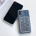 thumbnail image 3 of Heart Phone Case Compatible with iPhone 12, Clear Holographic Love Heart Pattern Cute Case with Card Holder Soft Cover,6.1 Inch, 3 of 7