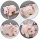 thumbnail image 4 of 1 bolso de peluche para estudiantes, bandolera para exteriores, diseño de cerdo de peluche, bolsa de almacenamiento., 4 of 8