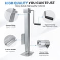 thumbnail image 6 of 8000 lbs Heavy Duty Trailer Jack, 28.8" Lift, 20-24V Cordless Drill Compatible, for RV, Boat, Yacht & Utility Trailers, with Manual Crank Handle & Weatherproof Cover, Sliver, 6 of 8