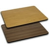 Flash Furniture 30'' x 48'' Rectangular Table Top with Natural or Walnut Reversible Laminate Top