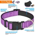 thumbnail image 3 of Set de collar y correa para perros Ladoogo, neopreno reflectante, color morado, 3 of 7