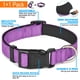 thumbnail image 3 of Set de collar y correa para perros Ladoogo, neopreno reflectante, color morado, 3 of 7