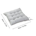 thumbnail image 4 of AuroraX Cozy Thick Brushed Office Chair Cushion for Pressure Relieves Tailbone Sciatica Pain Gray Solid Color Seat Cushion for Garden, Patio, Office,Home Chairs 15"x15", 4 of 4
