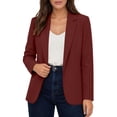 thumbnail image 5 of Stamzod Womens Jackets Dressy Casual Open Front Long Sleeve Blazer Lapel Business Work Dress Jacket with Pockets Red-1 XL, 5 of 10