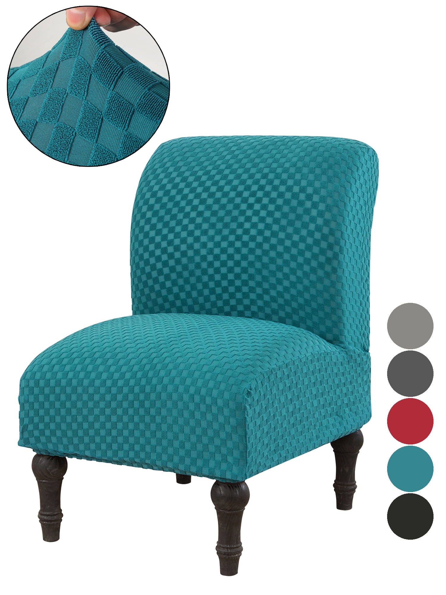 KBOOK Jacquard Armless Accent Chair Slipcover for Accent Chair Cover