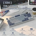 thumbnail image 2 of ATTACK SHARK K86 Wireless Mechanical Keyboard 75% with TFT Color Display & Knob Apex Pro TKL, 2.4G/Bluetooth/USB-C Wired RGB Backlit, Hot Swappable, 2 of 12