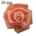 thumbnail image 2 of HEVIRGO 25/50/100Pcs Artificial PE Foam Rose Flowers Head DIY Wedding Home Room Decor(Orangepink 25Pcs*), 2 of 10