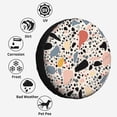 thumbnail image 4 of Tranquil Terrazzo Pattern Polyester Universal Spare Wheel Tire Cover Wheel Covers for Trailer RV SUV Truck Camper, 4 of 5