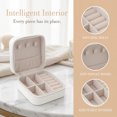 thumbnail image 5 of Travel Jewelry Box for Women Birthday Gifts Small Portable Organizer Case White, 5 of 5