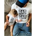 thumbnail image 5 of Rad Dad - Rad Like Dad Father Shirt & Son Bodysuit Funny Dad & Me Matching Set Dad Gray XX-Large / Son Gray 12M (6-12M), 5 of 7