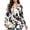 Black Cow Print Pattern, variant on Open Front Womens Blazer Jacket for Dinner Office, Cow Print Polyester Fabric with Pockets Lady Blazer Notched Lapel Womens Suit Jacket, Size Medium