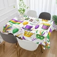 thumbnail image 5 of Coolnut Mardi Gras Rectangle Tablecloth Spill-Proof Polyester Table Cloth Table Cover for Kitchen Dining Picnic Holiday Party Decoration,60"x90", 5 of 7