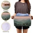 thumbnail image 3 of Yayeee 2 Pack Canvas Storage Basket with Handles for Shelves Fabric Bins Closet Organizer, Mountains at Dawn, 3 of 8