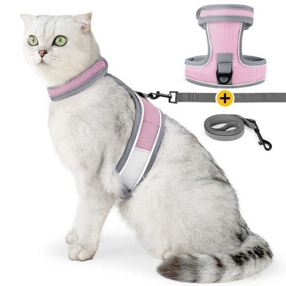 Oliegs Heated Blanket Cat Leash Double Reinforced Anti Breakaway Cat Leash Breathable Reflective Pet Leash Chocolate
